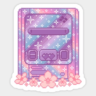 Galaxy Console Pixel Art Sticker